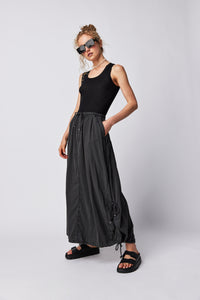 Thumbnail for Picture Perfect Parachute Black 2, Maxi Skirt by Free People | LIT Boutique