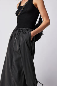 Thumbnail for Picture Perfect Parachute Black 2, Maxi Skirt by Free People | LIT Boutique