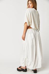 Thumbnail for Picture Perfect Parachute Optic White 2, Maxi Skirt by Free People | LIT Boutique