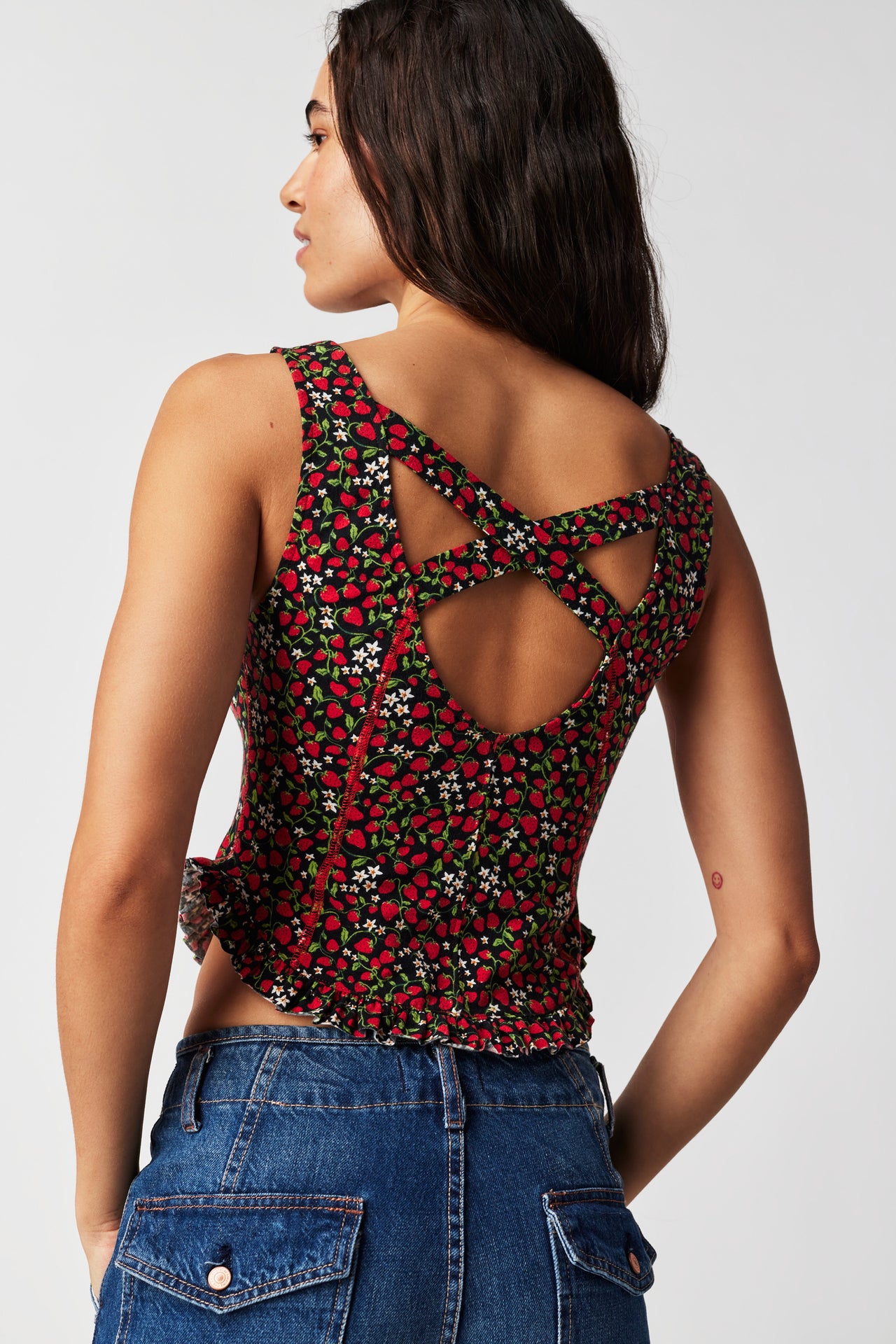 Melanie Tank Strawberry Combo, Tank Blouse by Free People | LIT Boutique