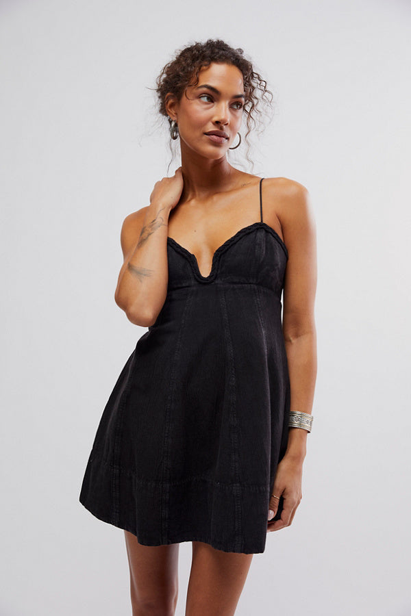 Altura Mini Dress Black, Mini Dress by Free People | LIT Boutique