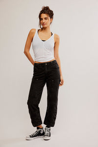 Thumbnail for Supersonic Slim Pant Black, Boyfriend Denim by Free People | LIT Boutique