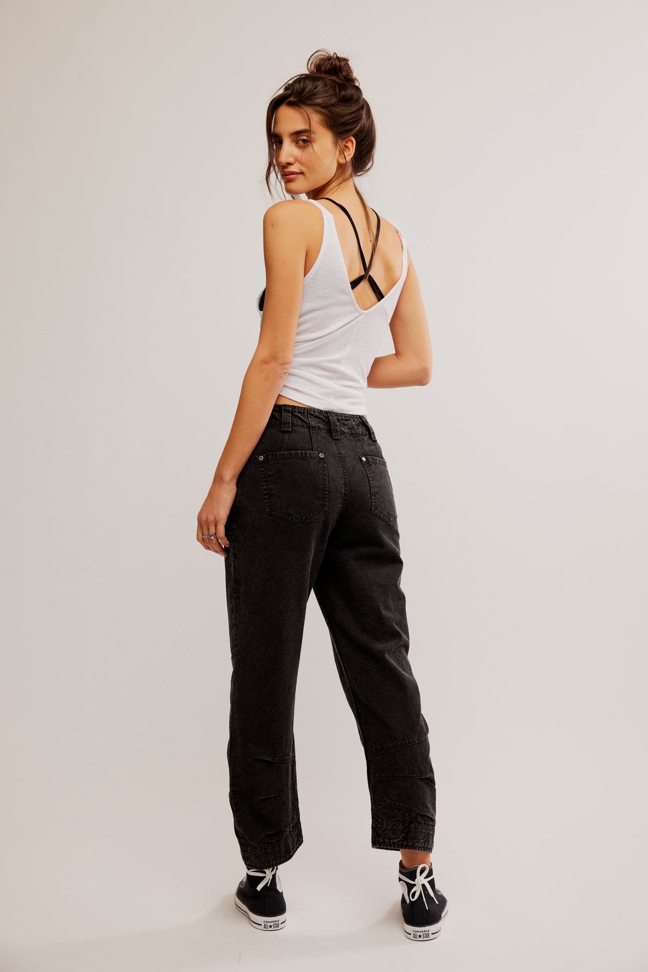 Supersonic Slim Pant Black, Boyfriend Denim by Free People | LIT Boutique