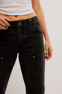 Thumbnail for Supersonic Slim Pant Black, Boyfriend Denim by Free People | LIT Boutique