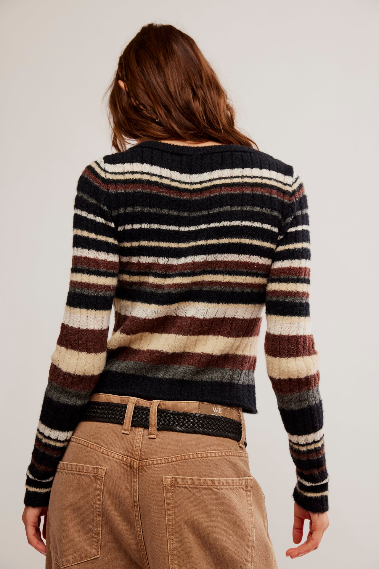 Lumen Stripe Pullover Black Combo, Sweater by Free People | LIT Boutique