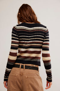 Thumbnail for Lumen Stripe Pullover Black Combo, Sweater by Free People | LIT Boutique