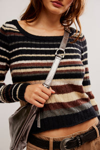 Thumbnail for Lumen Stripe Pullover Black Combo, Sweater by Free People | LIT Boutique