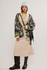 Thumbnail for Sasha Cardigan Onyx Blossom Combo, Cardigan Sweater by Free People | LIT Boutique