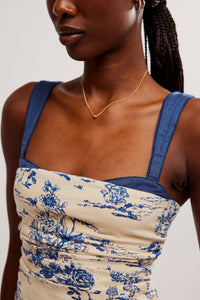 Thumbnail for Printed 2 Tone Tank Ivory Combo, Tank Blouse by Free People | LIT Boutique