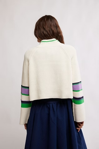 Thumbnail for Striped Greta Pullover Ivory