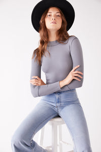 Thumbnail for Rickie Long Sleeve Top Grey Haze, Tops by Free People | LIT Boutique