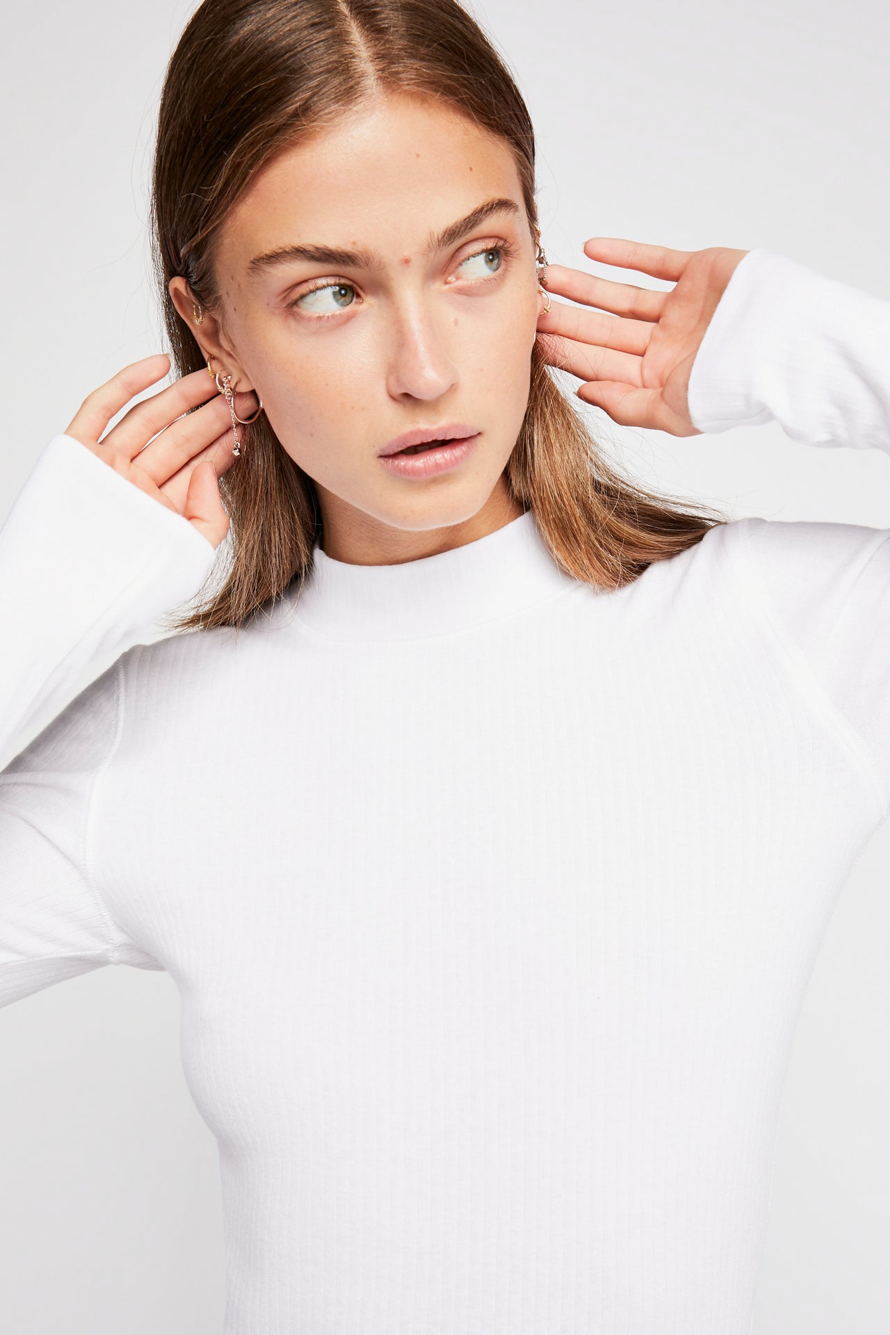 Rickie Long Sleeve Top White, Tops by Free People | LIT Boutique