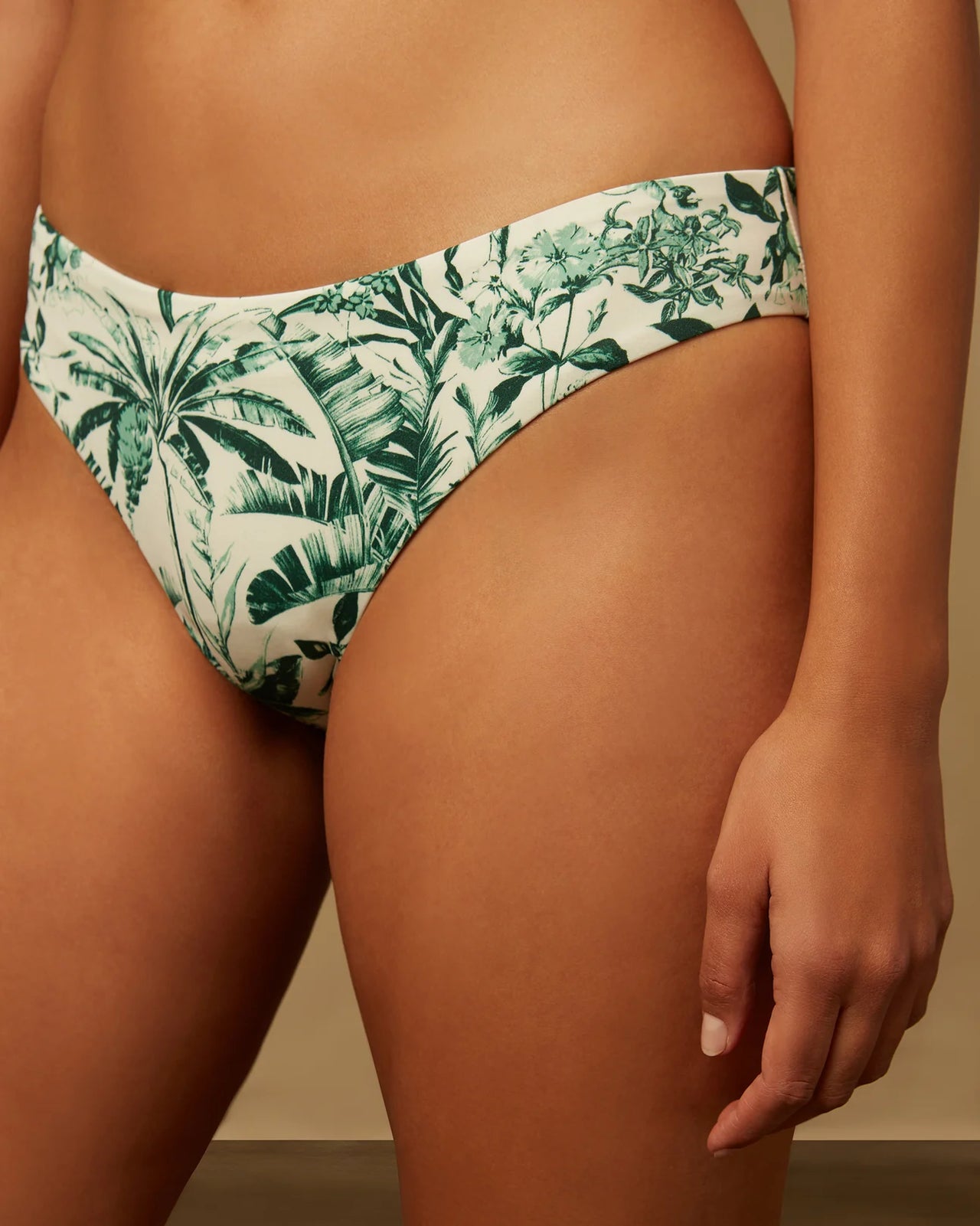 Lily Tropical Toile Bikini Bottoms Green Multi, Swim by Onia | LIT Boutique