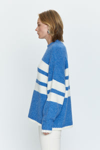 Thumbnail for Carlen Oversized Blue Stripe Sweater, Sweater by Pistola | LIT Boutique