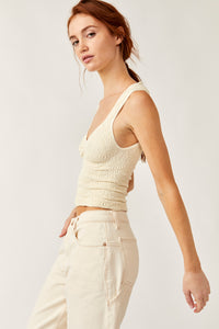Thumbnail for Love Letter Sweetheart Cami Ivory, Tank Blouse by Free People | LIT Boutique