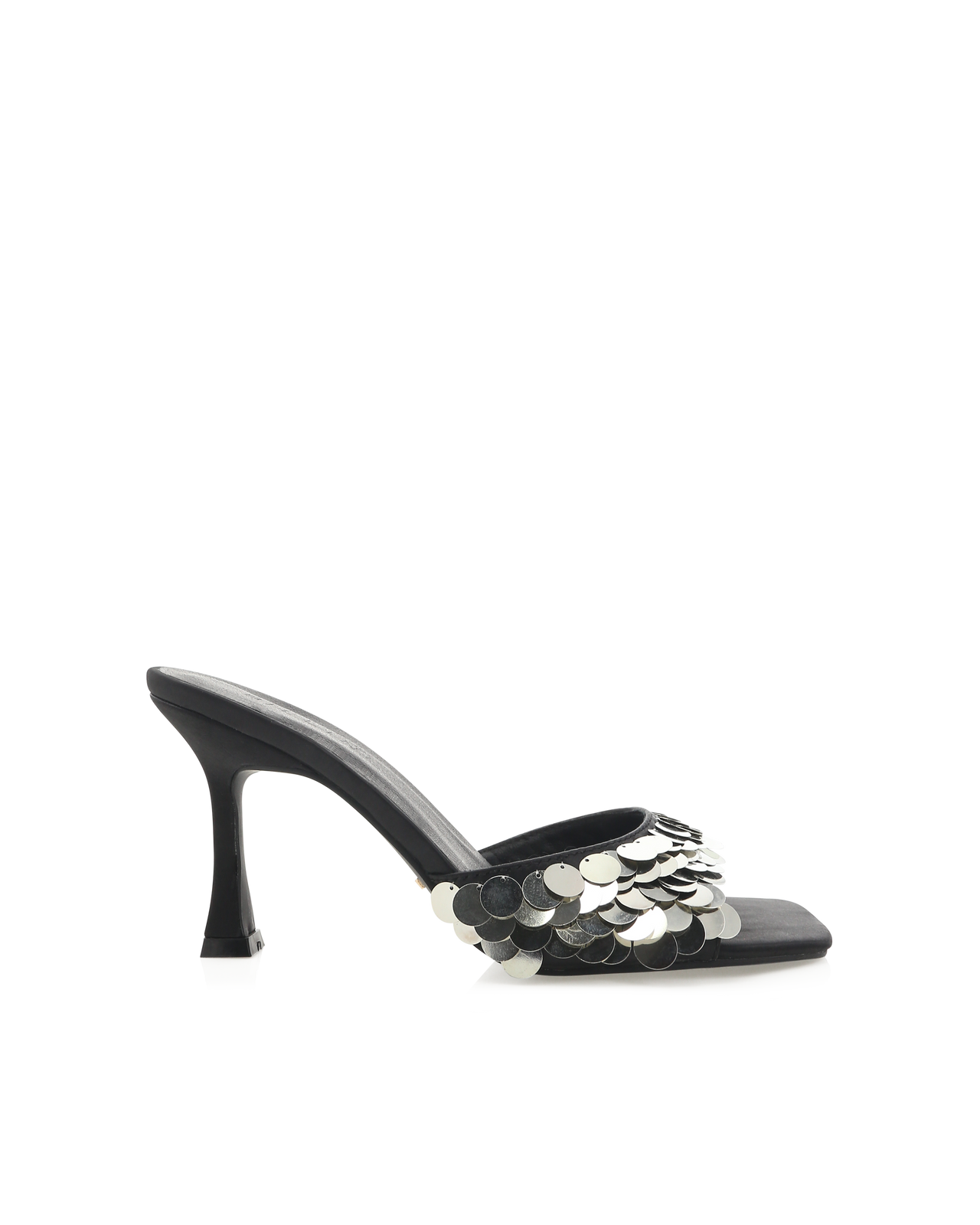 Qirin Black Satin Heel, Heel Shoe by Billini | LIT Boutique
