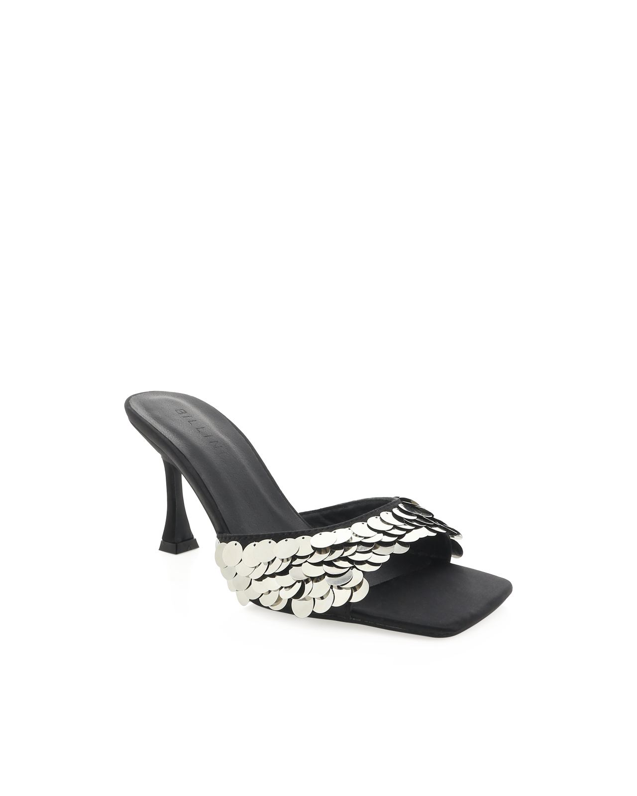 Qirin Black Satin Heel, Heel Shoe by Billini | LIT Boutique