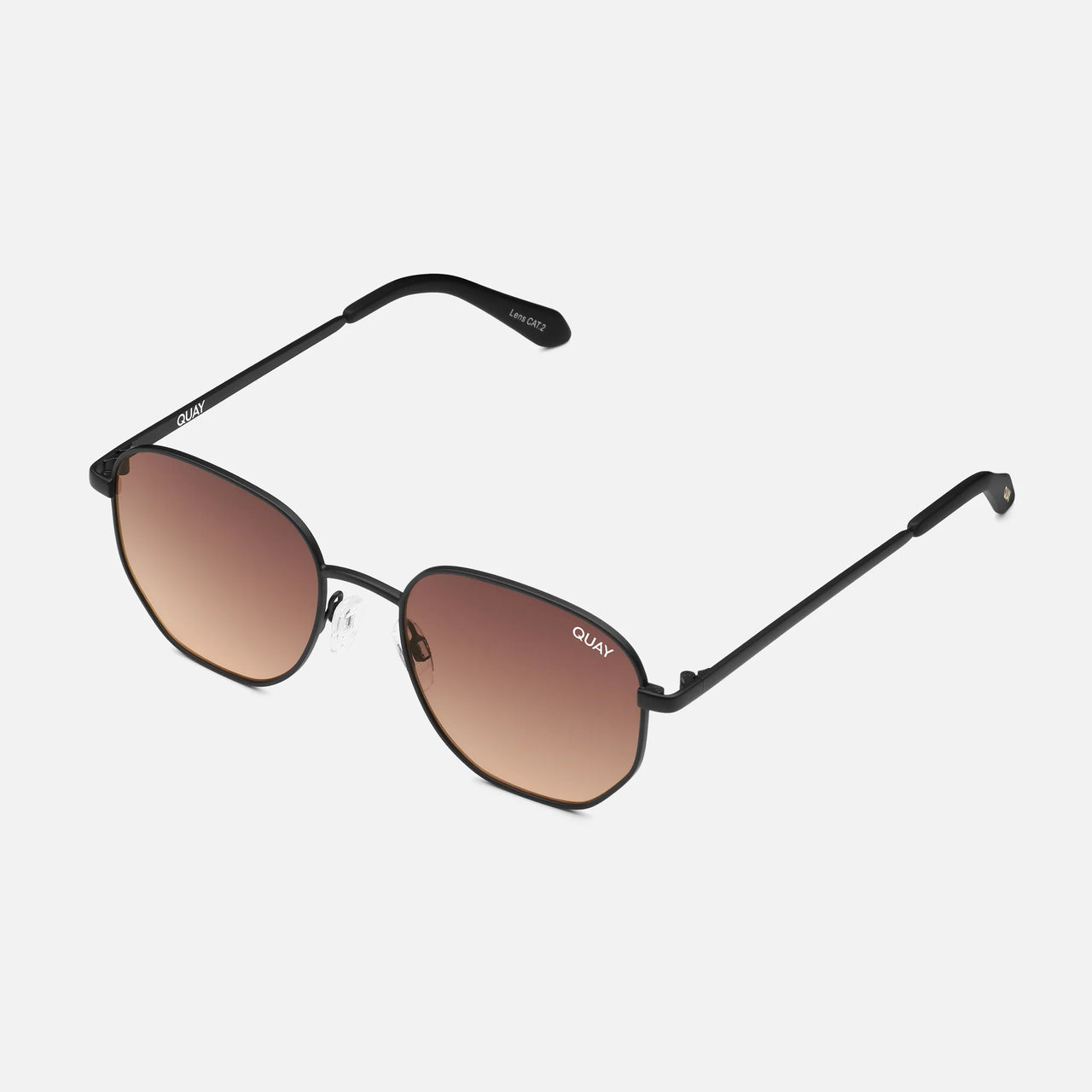 Big Time Black/Brown To Orange Sunglasses, Sunglasses by Quay | LIT Boutique
