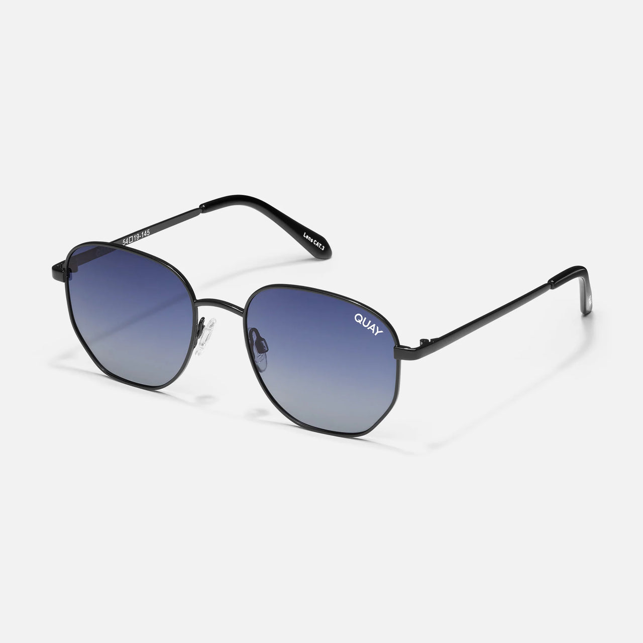 Big Time Black/Navy Polarized Sunglasses, Sunglasses by Quay | LIT Boutique