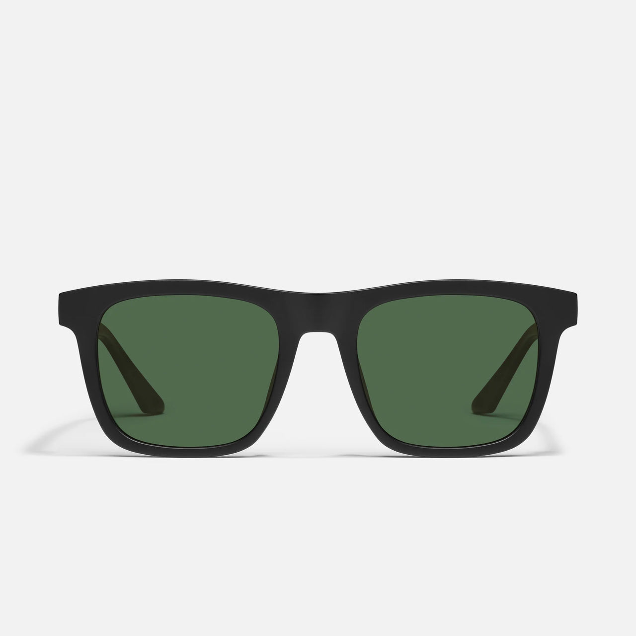 Flip Side Matte Black/Green Polarized Sunglasses, Sunglass Acc by Quay | LIT Boutique