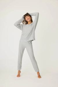 Thumbnail for Ski Jammie Grey Sparkle PJ Set, PJ Lounge by PJ Salvage | LIT Boutique