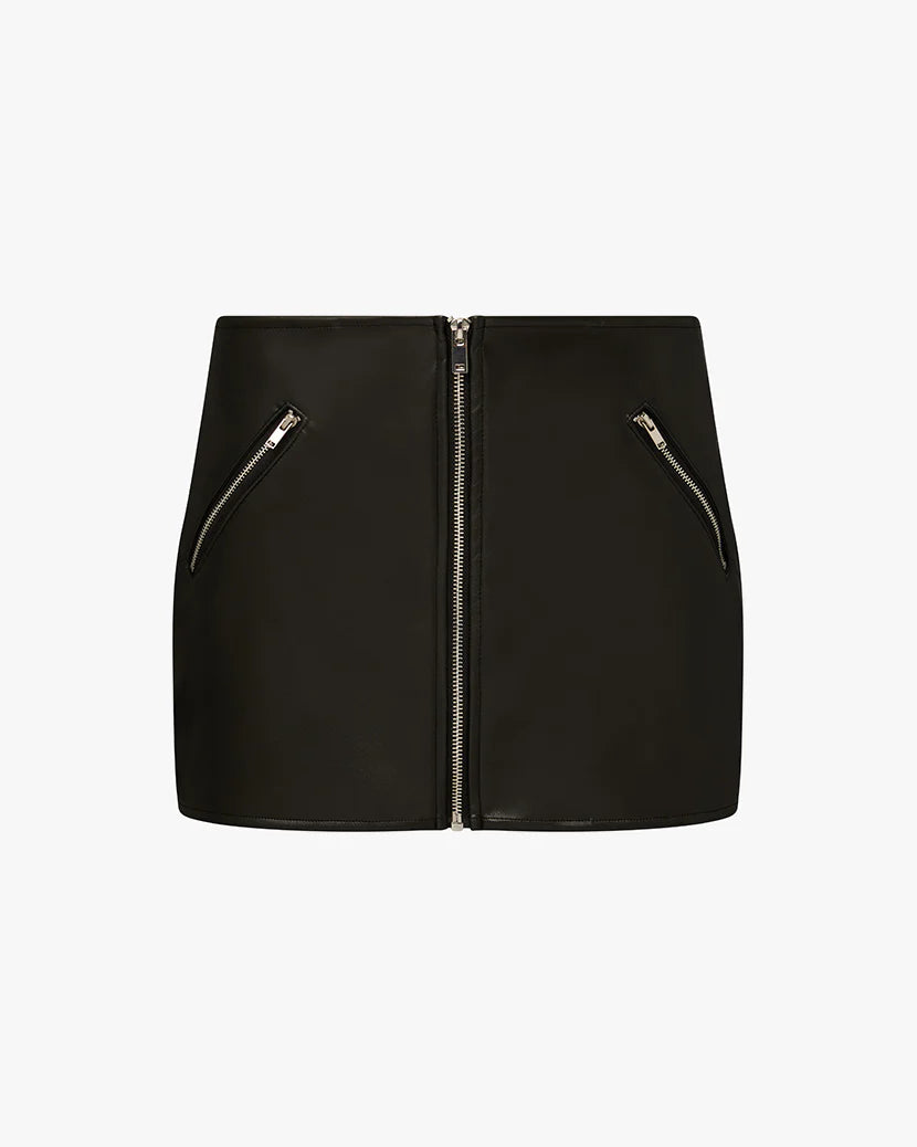 Roxie Vegan Leather Mini Skirt, Mini Skirt by We Wore What | LIT Boutique