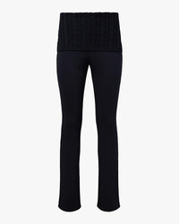 Thumbnail for Cable Knit Roll Over Pant Navy, Pant Bottom by We Wore What | LIT Boutique