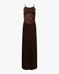 Thumbnail for Lace Slip Maxi Dress Brown