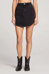 Thumbnail for Elisia Mini Skirt Washed Black