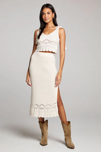 Thumbnail for Suzi Midi Skirt Cream, Midi Skirt by Saltwater Luxe | LIT Boutique