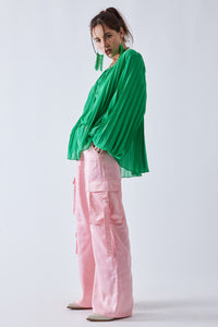 Thumbnail for Cargo Pant With Buckle Strap Pockets Pink, Pant Bottom by Signature 8 | LIT Boutique