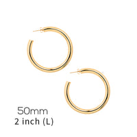Thumbnail for 14kt gold dipped 50mm hollow hoop,  by Secret Box | LIT Boutique