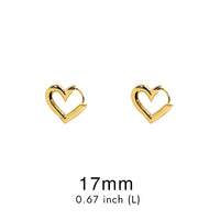 Thumbnail for 14k gold dip heart huggie hoop,  by Secret Box | LIT Boutique