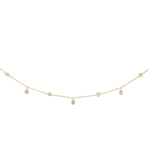 14kt gold dipped cz tear drop necklace,  by Secret Box | LIT Boutique