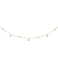 Thumbnail for 14kt gold dipped cz tear drop necklace,  by Secret Box | LIT Boutique