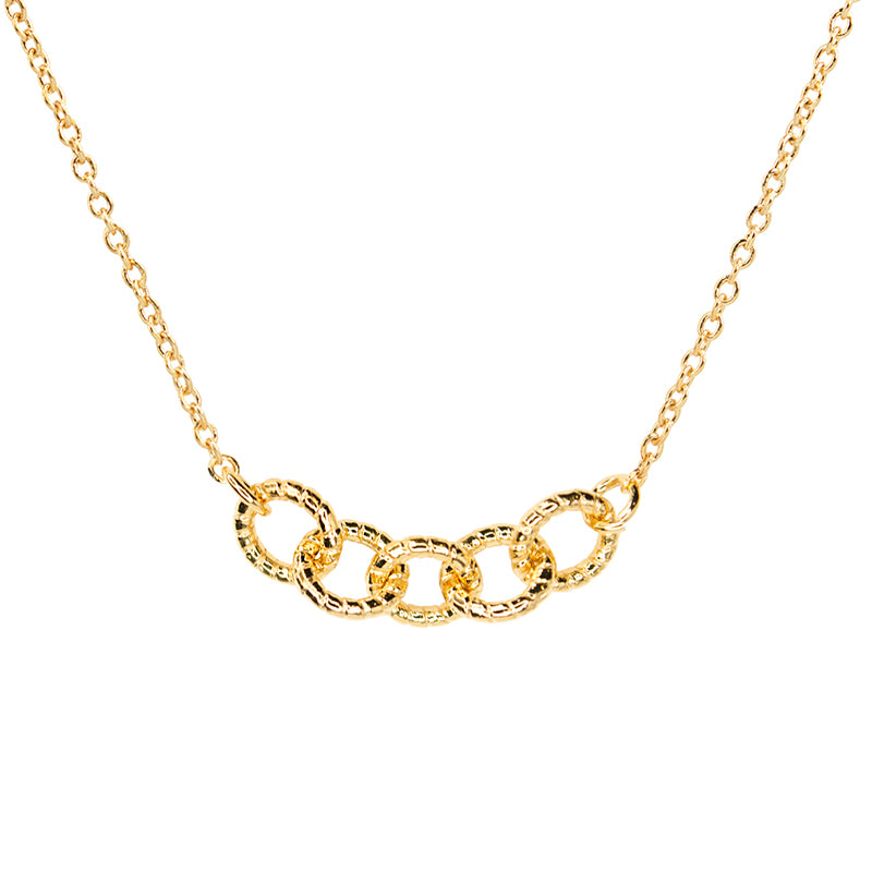 14kt gd. dip. cut link boy friend chain necklace,  by Secret Box | LIT Boutique