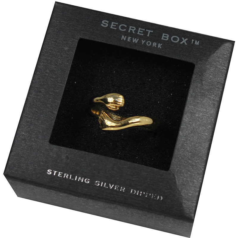 14k gold dipped arm hug ring(size
adjustible),  by Secret Box | LIT Boutique