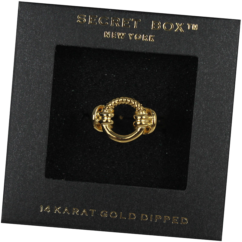 14k gold dipped link ring (size
adjustible),  by Secret Box | LIT Boutique