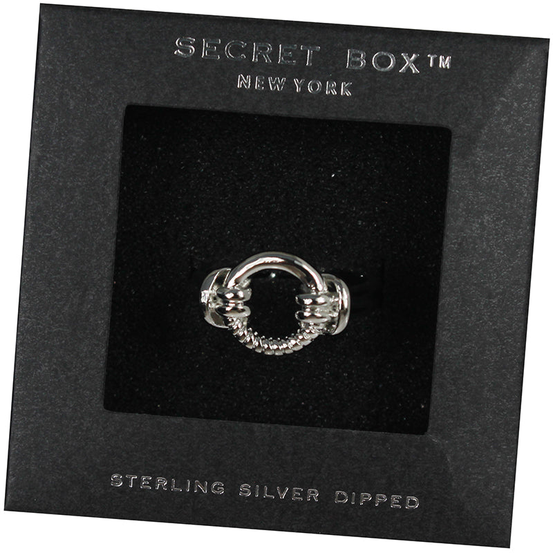 Silver dipped link ring(size adjustable),  by Secret Box | LIT Boutique