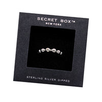 Thumbnail for Silver dipped ball linked band ring,  by Secret Box | LIT Boutique