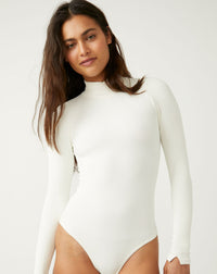 Thumbnail for XYZ Recycled Turtleneck Bodysuit Ivory,  by Free People | LIT Boutique