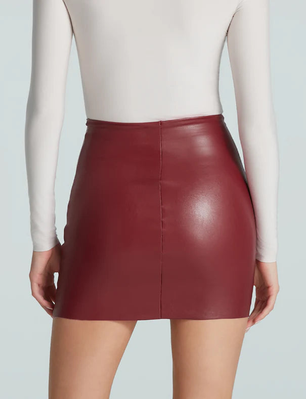 Faux Leather Micro Mini Skirt Garnet, Mini Skirt by Commando | LIT Boutique