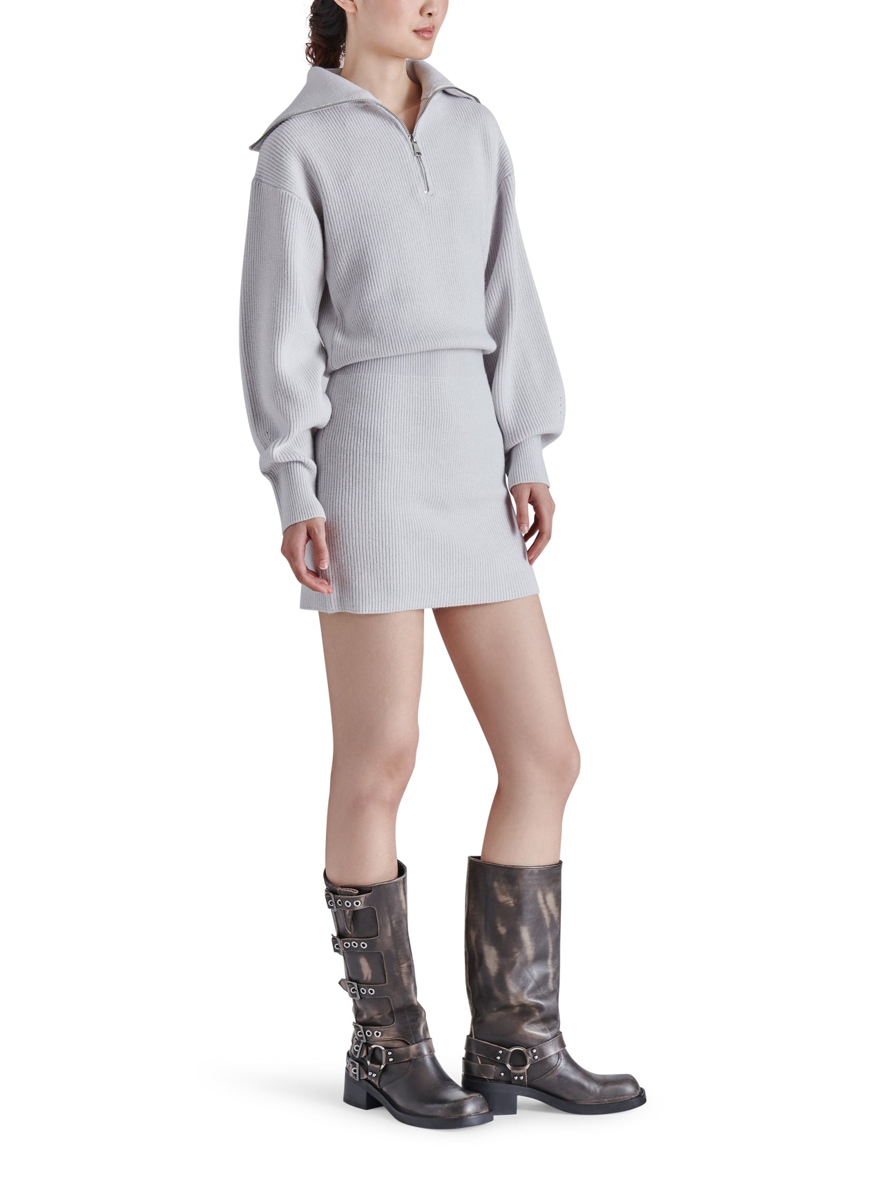 Grey Rowena Dress, Mini Dress by Steve Madden | LIT Boutique
