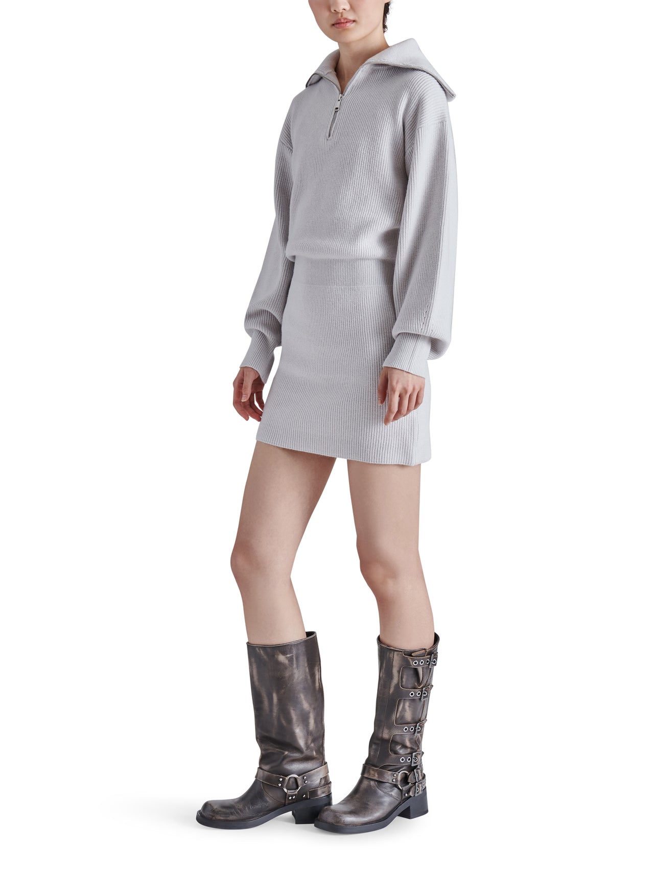 Grey Rowena Dress, Mini Dress by Steve Madden | LIT Boutique
