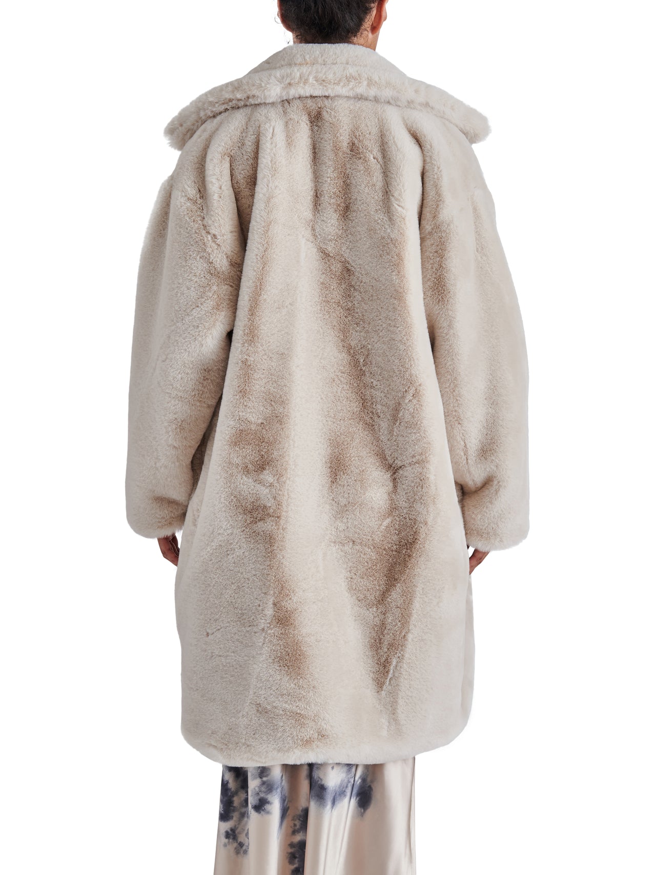 Emery Oversized Faux Fur Coat Beige, Coat Jacket by Steve Madden | LIT Boutique