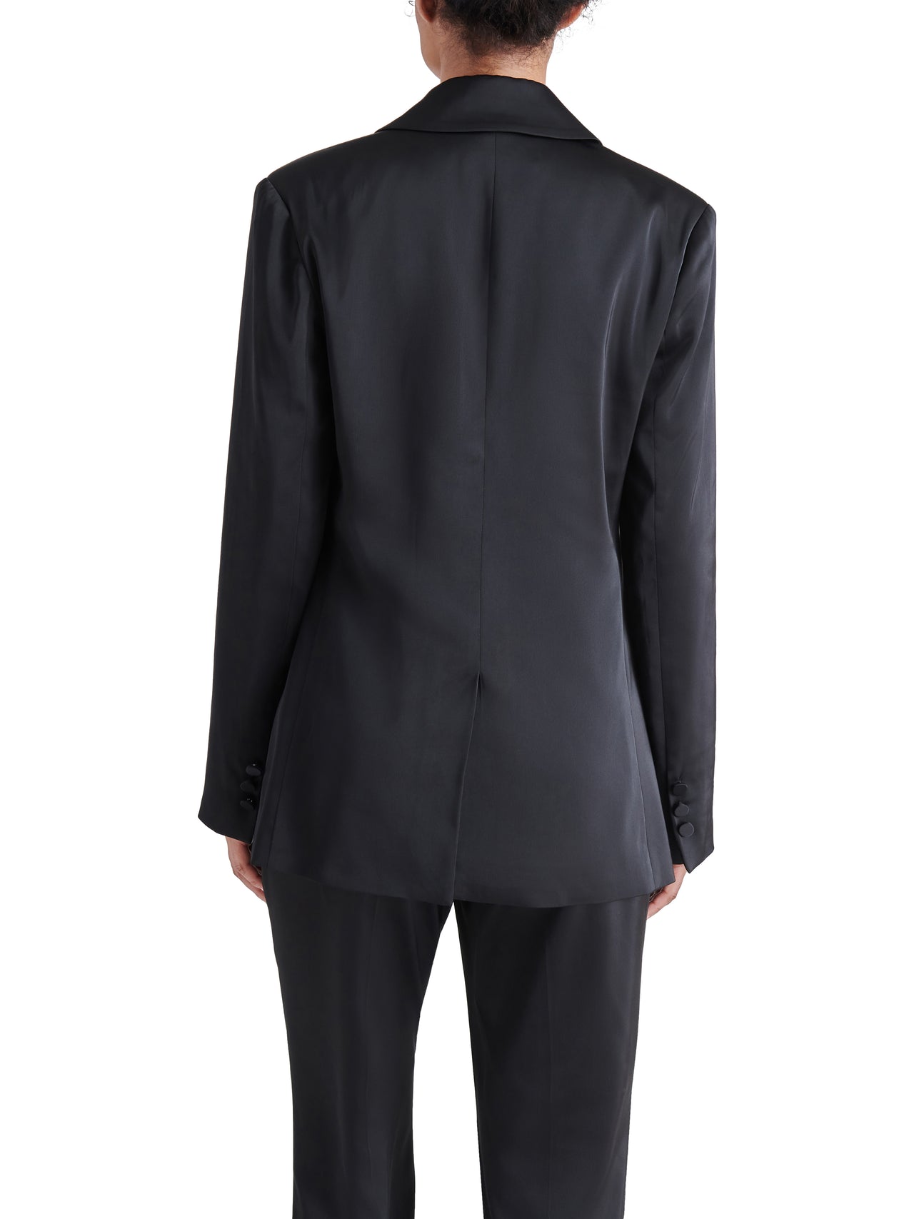 Misha Black Satin Blazer, Jacket by Steve Madden | LIT Boutique