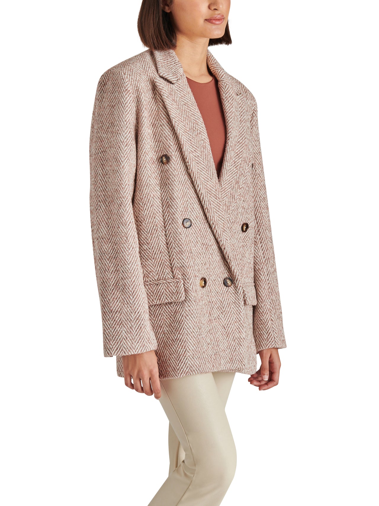 Darcie Double Breasted Blazer Coat, Coat Jacket by Steve Madden | LIT Boutique