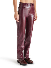 Thumbnail for Loren Leather Straight Leg Pant Fig, Pant Bottom by Steve Madden | LIT Boutique