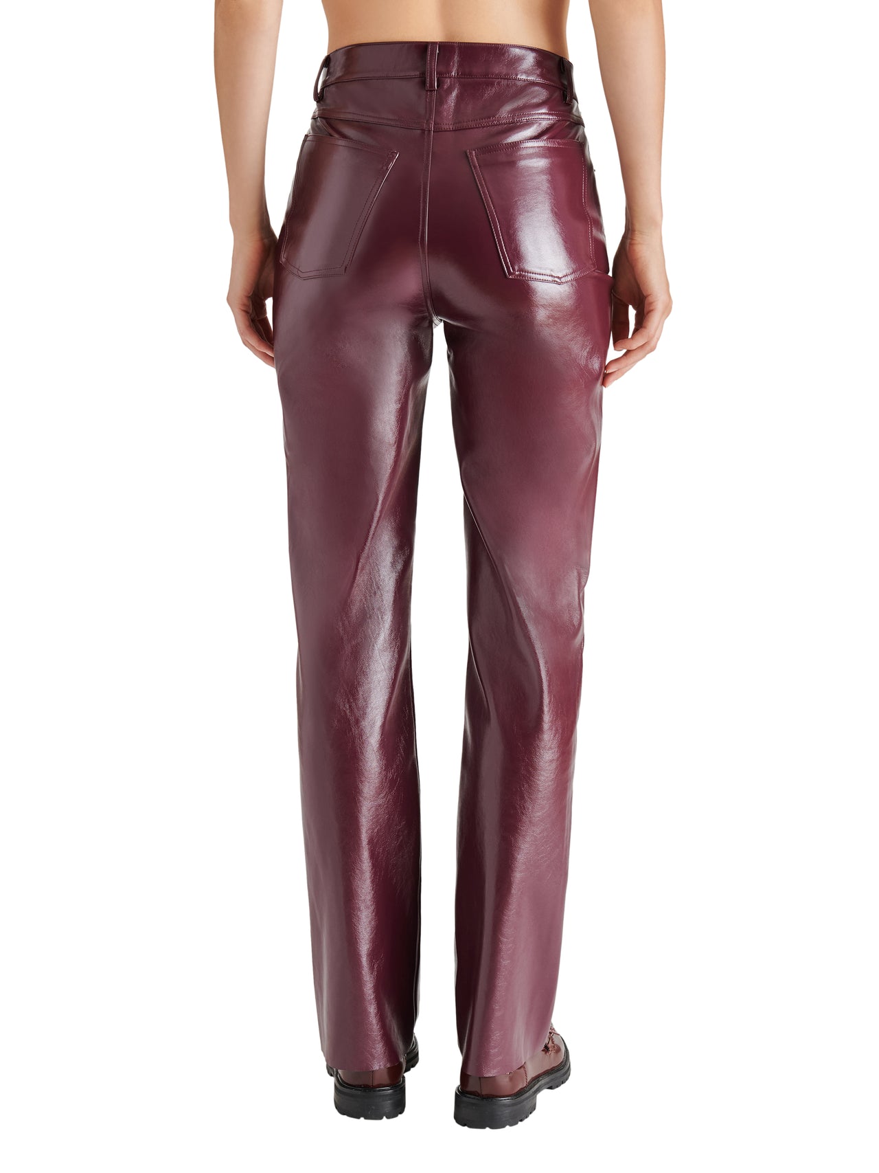 Loren Leather Straight Leg Pant Fig, Pant Bottom by Steve Madden | LIT Boutique