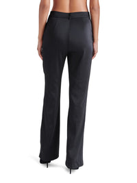 Thumbnail for Mercer Black Satin Straight Leg Trouser Pant, Pant Bottom by Steve Madden | LIT Boutique
